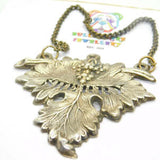 Silver Plated Grape Leaf Sherry Decanter Label Victorian c1880