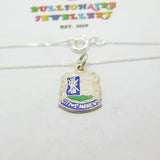 Sterling Silver St Andrews Travel Shield Pendant Necklace Vintage c1970