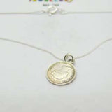 Sterling Silver One and a Half Maundy Pence Queen Victoria Coin Pendant Necklace