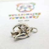 Sterling Silver Dumbo Elephant Head Charm Pendant Vintage c1970