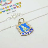 Sterling Silver & Enamel Beer Devon Pendant Necklace Vintage c1970