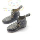 Nickel Pair of Boots Charm Pendant Victorian c1860