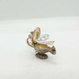 Sterling Silver Nuvo Coloured Enamel Genie in a Lamp Charm Pendant Mid-Century c