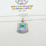 Sterling Silver & Enamel Glasgow Pendant Necklace Vintage c1970