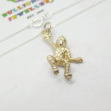 Sterling Silver Cheeky Monkey Pendant Necklace Vintage c1970
