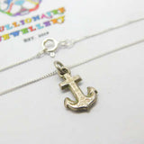 Sterling Silver Anchored to my Heart Pendant Necklace Vintage c1970