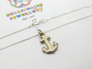 Sterling Silver Anchored to my Heart Pendant Necklace Vintage c1970