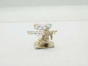 Sterling Silver Aladdin on His Magic Flying Carpet Charm Pendant Vintage c1970