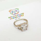 Sterling Silver Princess Cut Engagement Ring Vintage c1970