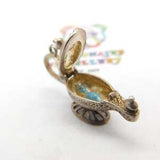 Sterling Silver Nuvo Coloured Enamel Genie in a Lamp Charm Pendant Mid-Century c