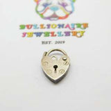 Sterling Silver Locked Heart Charm Pendant London Vintage 1989