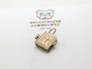 Sterling Silver Nuvo Openable Holy Bible Printed Lords Prayer Charm Pendant Mid-