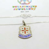 Sterling Silver & Enamel Carlisle Pendant Necklace Vintage c1960