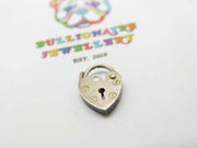 Sterling Silver Locked Heart Charm Pendant London Vintage 1989