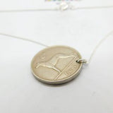 Sterling Silver Sixpence Ireland Coin Pendant Necklace 1955