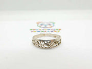 Sterling Silver Floral Cut-Out Ring Vintage c1970