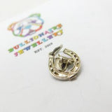 Sterling Silver Lucky Horseshoe Charm Pendant Mid-Century c1950