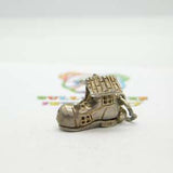 Sterling Silver & Enamel 'Family In The Shoe' Charm Vintage c1960