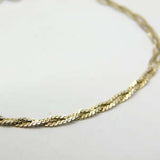 Sterling Silver S-Link Triple Plaited Bracelet Vintage c1970