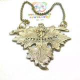 Silver Plated Grape Leaf Sherry Decanter Label Victorian c1880