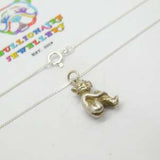 Sterling Silver Cheeky Elf Imp Pendant Necklace Vintage c1970