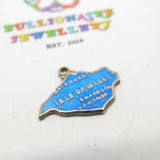 Sterling Silver & Blue Enamel Isle Of White Charm Vintage c1960