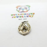 Sterling Silver Lucky Horseshoe Charm Pendant Mid-Century c1950