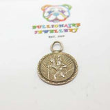 Sterling Silver Sun Ray St Christopher Charm Pendant Mid-Century c1950