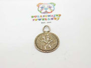 Sterling Silver Sun Ray St Christopher Charm Pendant Mid-Century c1950