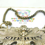 Silver Plated Grape Leaf Sherry Decanter Label Victorian c1880