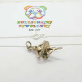Sterling Silver Little Ballerina Pendant Necklace Vintage c1970