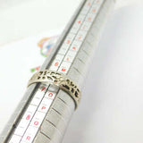 Sterling Silver Floral Cut-Out Ring Vintage c1970