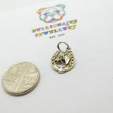 Sterling Silver Lucky Horseshoe Charm Pendant Mid-Century c1950