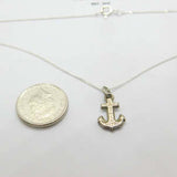 Sterling Silver Anchored to my Heart Pendant Necklace Vintage c1970