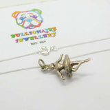 Sterling Silver Little Ballerina Pendant Necklace Vintage c1970