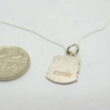 Sterling Silver St Andrews Travel Shield Pendant Necklace Vintage c1970