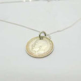 Sterling Silver 1919 Threepence Coin George V Pendant Necklace 1919