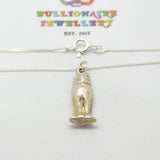 Sterling Silver Little Owl of Athena Pendant Necklace c1970