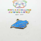 Sterling Silver & Blue Enamel Isle Of White Charm Vintage c1960