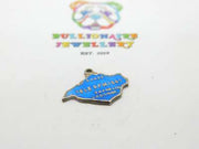 Sterling Silver & Blue Enamel Isle Of White Charm Vintage c1960