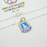 Sterling Silver & Enamel Beer Devon Pendant Necklace Vintage c1970