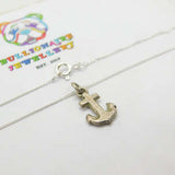 Sterling Silver Anchored to my Heart Pendant Necklace Vintage c1970
