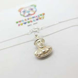 Sterling Silver Court Jester Pendant Necklace Vintage c1970