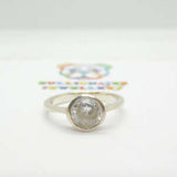 Sterling Silver Diamond Paste  Ring Vintage c1970