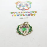 Sterling Silver Coloured Enamel National Scottish Thistle Charm Pendant Vintage