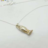 Sterling Silver Little Owl of Athena Pendant Necklace c1970