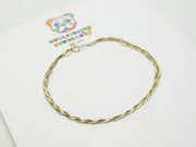 Sterling Silver S-Link Triple Plaited Bracelet Vintage c1970