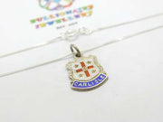 Sterling Silver & Enamel Carlisle Pendant Necklace Vintage c1960
