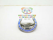 Sterling Silver and Coloured Enamel Famous Anvil Gretna Green Brooch Art Deco c1