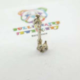 Sterling Silver Doggy Under Lamp Post Charm Vintage c1970